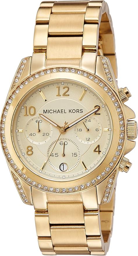 reloj michael kors mujer dorado digital|michael kors watches ladies black.